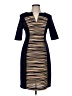 Connected Apparel Brown Casual Dress Size 8 - photo 1