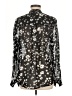 CAbi 100% Polyester Floral Black Long Sleeve Blouse Size M - photo 2