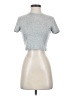 Shein Silver Short Sleeve Turtleneck Size S - photo 1