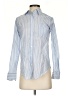 Ann Taylor Stripes Blue Long Sleeve Button-Down Shirt Size XS - photo 1