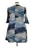 NY Collection Chevron-herringbone Blue Casual Dress Size 3X - photo 2