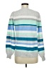 Ann Taylor LOFT Stripes Silver Pullover Sweater Size M - photo 2