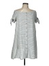 Easel 100% Cotton Stripes Gray Casual Dress Size L - photo 1