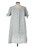 Easel 100% Cotton Stripes Gray Casual Dress Size L - photo 2