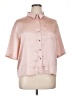 Jason Wu 100% Polyester Metallic Pink Short Sleeve Blouse Size XL - photo 1