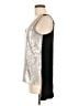 Diane von Furstenberg 100% Polyester Silver Sleeveless Top Size 6 - photo 5