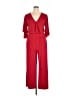Colleen Lopez Solid Red Jumpsuit Size XL - photo 1