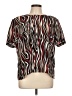 Kathy Che 100% Polyester Burgundy Short Sleeve Blouse Size L - photo 1