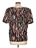 Kathy Che 100% Polyester Burgundy Short Sleeve Blouse Size L - photo 2
