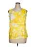 Coldwater Creek 100% Polyester Yellow Sleeveless Blouse Size 16 - photo 1