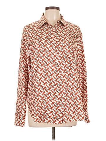 Burberry Long Sleeve Silk Top (view 1)