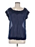 Joie 100% Cotton Blue Short Sleeve Blouse Size M - photo 1