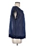 Joie 100% Cotton Blue Short Sleeve Blouse Size M - photo 4
