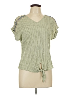 Flower & Feather Short Sleeve Top