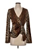 Lulus 100% Polyester Brown Long Sleeve Blouse Size S - photo 1