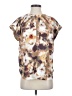 Simply Vera Vera Wang 100% Polyester Ivory Short Sleeve Blouse Size S - photo 1