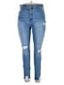 Madewell 100% Cotton Hearts Blue Jeans Size 34 waist - photo 1