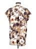 Simply Vera Vera Wang 100% Polyester Ivory Short Sleeve Blouse Size S - photo 2
