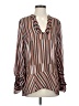 CAbi 100% Polyester Stripes Brown Long Sleeve Blouse Size S - photo 1