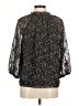 MELLODAY 100% Polyester Floral Black 3/4 Sleeve Blouse Size M - photo 2