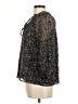 MELLODAY 100% Polyester Floral Black 3/4 Sleeve Blouse Size M - photo 5
