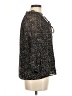 MELLODAY 100% Polyester Floral Black 3/4 Sleeve Blouse Size M - photo 4
