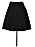 Shein Solid Black Casual Skirt Size 2 - photo 2