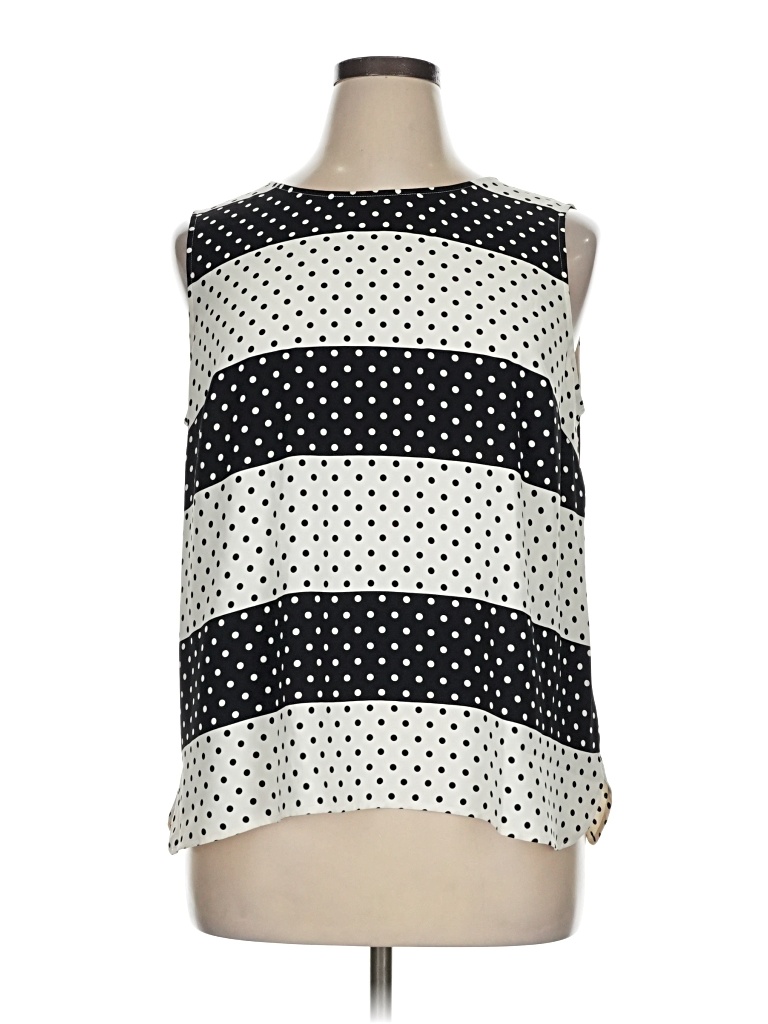Pre-owned Talbots Sleeveless Blouse In White