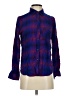 Rails 100% Rayon Plaid Purple Long Sleeve Button-Down Shirt Size XS - photo 1