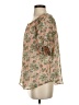 Ann Taylor 100% Polyester Paisley Floral Multi Color Tan Short Sleeve Blouse Size S - photo 5