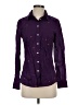 Gap 100% Polyester Polka Dots Purple Long Sleeve Blouse Size XS - photo 1