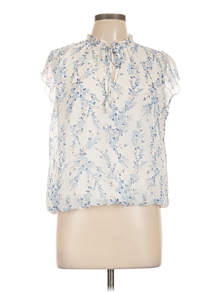 Pre-owned Tamara H. Sleeveless Blouse In Ivory