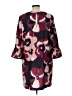 ECI 100% Polyester Print Burgundy Casual Dress Size L - photo 2