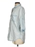 Side Stitch Blue 3/4 Sleeve Button-Down Shirt Size S - photo 5