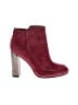 Calvin Klein 100% Leather Burgundy Pink Ankle Boots Size 8 - photo 1