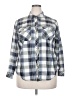 Cato 100% Cotton Plaid Blue Long Sleeve Button-Down Shirt Size 18 - 20 - photo 1