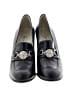 Charles David 100% Leather Black Heels Size 7 1/2 - photo 2
