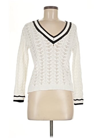 Flat White Pullover Sweater (view 1)