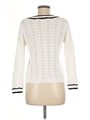 Flat White Pullover Sweater (view 2)