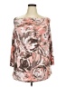 Ruby Rd. Brown Pink 3/4 Sleeve Blouse Size 2X - photo 1