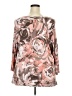 Ruby Rd. Brown Pink 3/4 Sleeve Blouse Size 2X - photo 2