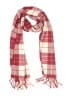 Lands' End Plaid Burgundy Red Scarf One size - photo 1