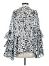 NANETTE Nanette Lepore 100% Polyester Animal Print Silver 3/4 Sleeve Blouse Size 2 - photo 2