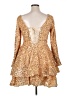 Unbranded 100% Polyester Gold Cocktail Dress Size 16 - photo 2