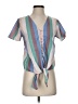 Madewell Stripes Blue Short Sleeve Blouse Size XS - photo 1