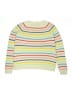Assorted Brands 100% Cotton Stripes Yellow Ivory Pullover Sweater Size 14 - photo 2