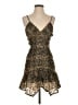 Free People Animal Print Gold Cocktail Dress Size 2 - photo 1