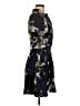 Parker 100% Polyester Print Gray Casual Dress Size M - photo 4