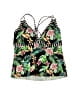 Unbranded Tropical Black Swimsuit Top Size 3X (estimated) - photo 1