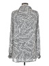 CAbi 100% Polyester Silver Long Sleeve Blouse Size M - photo 2